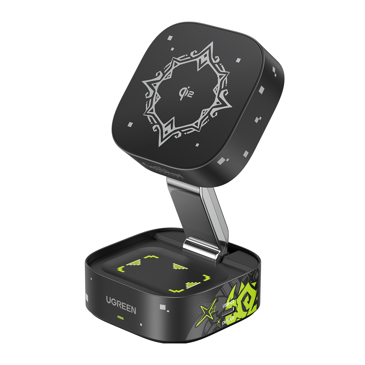 UGREEN MagFlow Wireless Charger Genshin Impact Edition - Fast Qi-Certified 15W Charging for iPhone & Android - Perfect for Gaming, Office & Travel