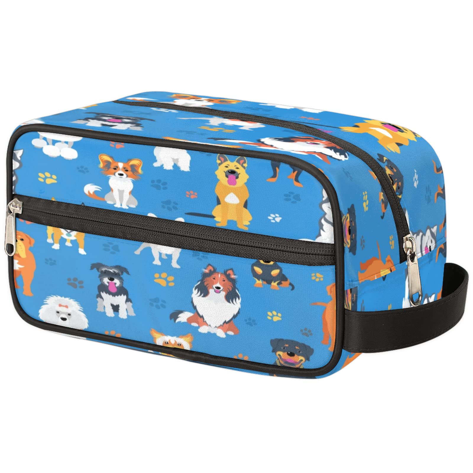 Waterproof Lightweight Travel Toiletry Bag for Women & Men - Large Capacity Cosmetic Organizer, Makeup & Shaving Dopp Kit - Perfect for Vacations, Camping & Gym Essentials (Cute Animal Design)