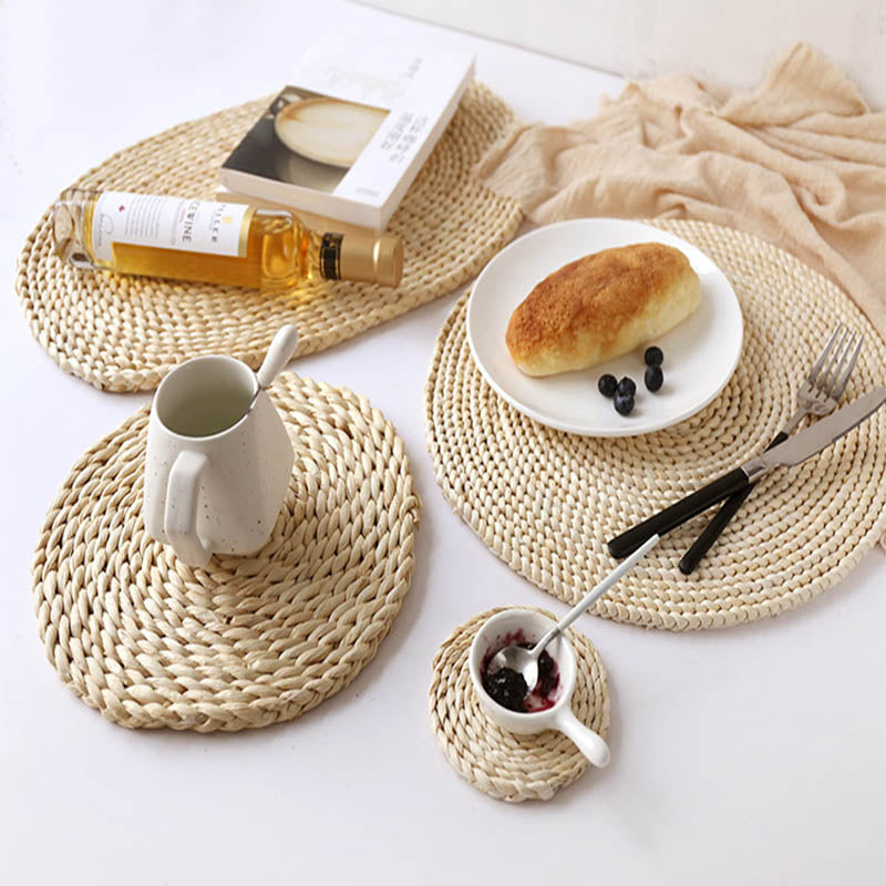 Handmade Natural Bamboo Placemats Set of 4 - Eco-Friendly Table Mats for Dining, Kitchen, and Home Decor - Perfect for Everyday Use, Parties, and Special Occasions