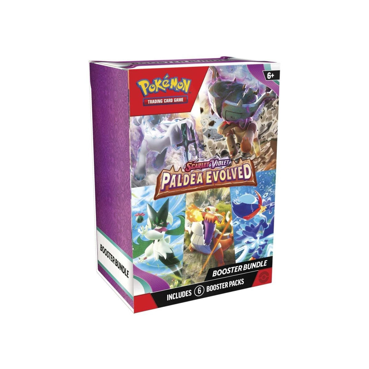 Pokémon Scarlet & Violet Paldea Evolved Booster Bundle - 6 Booster Packs for TCG Collectors & Players | Expand Your Pokémon Card Collection for Battles & Trading