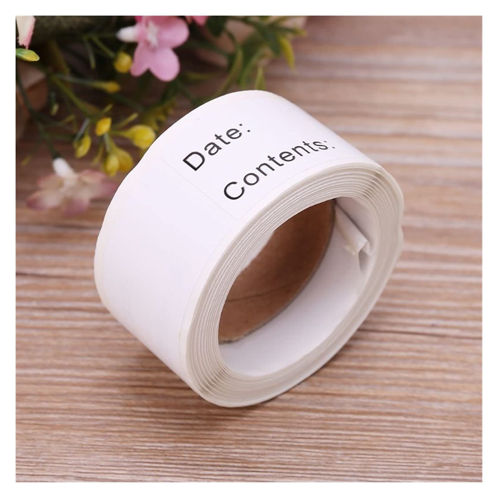 Personalized Stickers 125pcs Roll - Waterproof Adhesive Labels for Food Storage, Refrigerator & Freezer Organization - DIY Kitchen Labels for Jars, Containers & Meal Prep (White) - Perfect for Home, Office & Pantry Organization