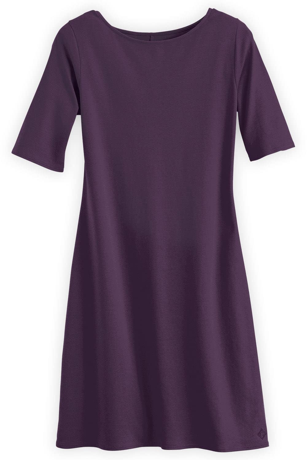Fair Trade Organic Boat Neck Dress for Women - Ethical & Sustainable Fashion for Casual Wear, Office, and Special Occasions