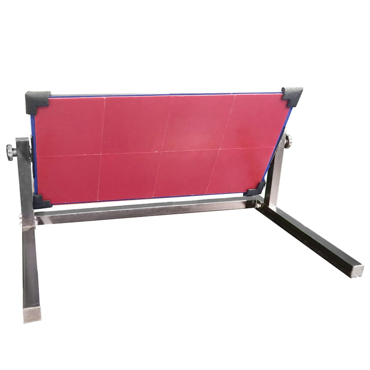 Portable 2nd Gen Ping Pong Rebound Board with 8 Red Rubber Pads - Steel Frame Self Training Equipment for Table Tennis | Easy Setup for Indoor/Outdoor Practice, Solo Drills & Skill Improvement