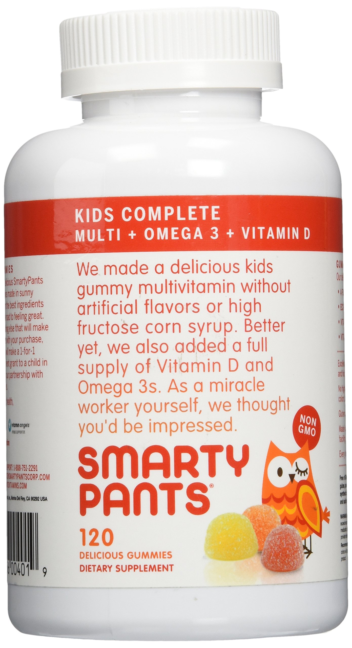SmartyPants Kids Complete Multivitamin Gummies - 4 Pack (120 Count Each) - Vitamin C, D3, Omega-3 & Zinc - Immune Support for Children - Great for School, Travel & Daily Nutrition
