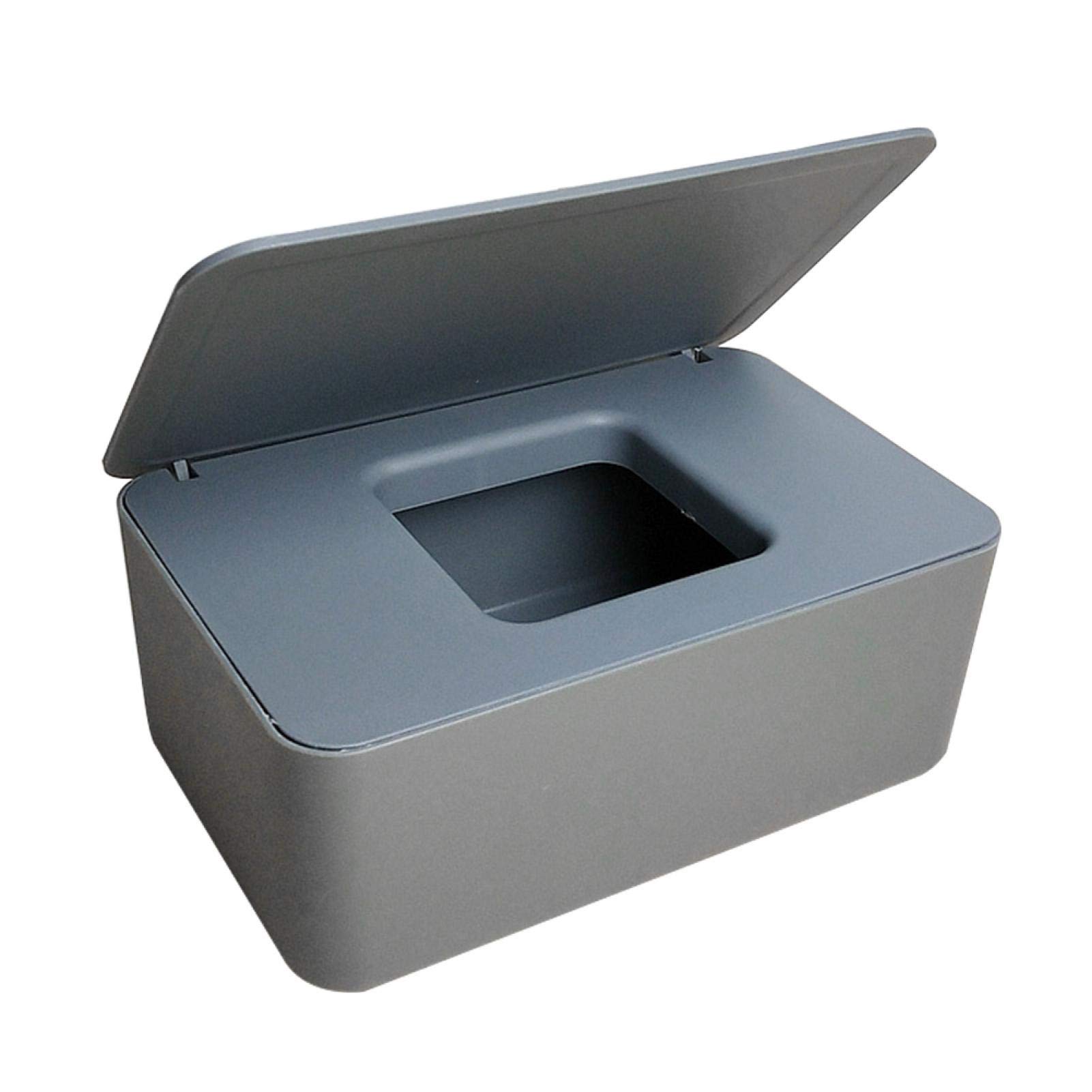 Portable Wet Wipes Storage Box with Lid - Compact Wipes Dispenser & Holder for Baby, Bathroom, Office & Travel - Perfect for Vanity, Countertops, Desk & Dorm Organization