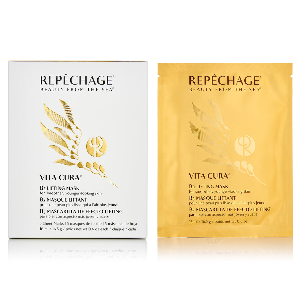 Vita Cura® Vitamin B3 Anti-Aging Lifting Face Mask - Brightening & Firming Treatment for Glowing Skin - Perfect for Night Routine & Spa Days