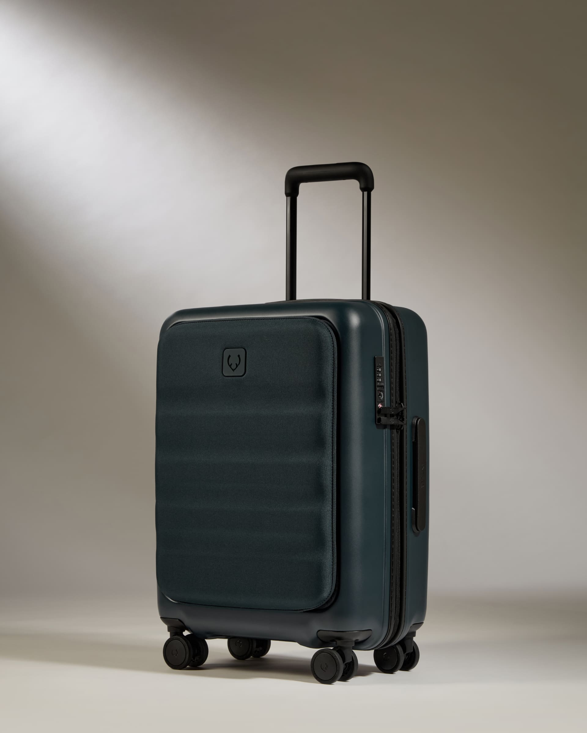 Indigo Blue Icon Stripe Carry-On Luggage with Pockets - Perfect for Air Travel & Weekend Getaways