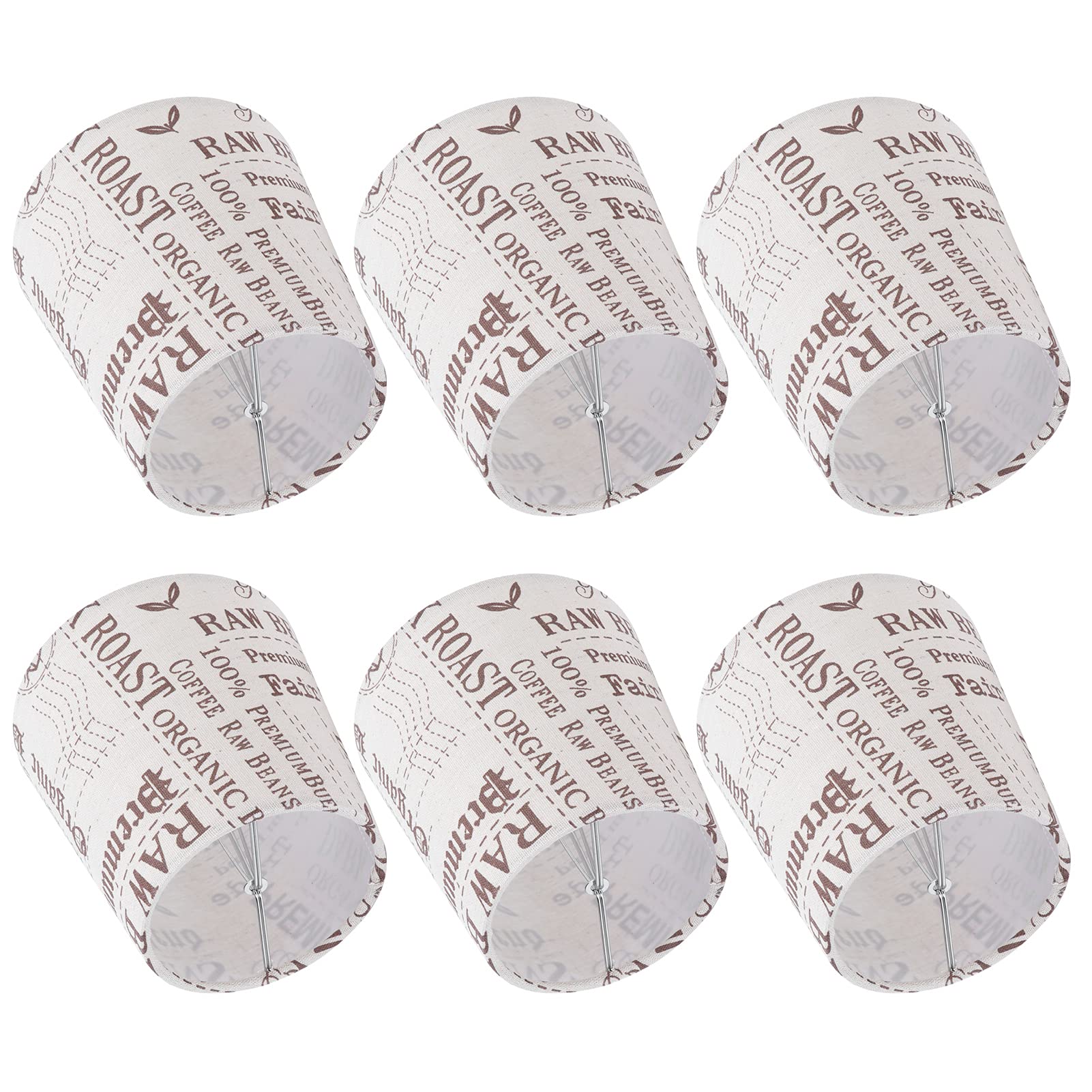 6Pcs Beige Lamp Shades - Fashionable Linen Lamp Covers for Living Room, Bedroom, Dining Room - Perfect for Home Decor and Cozy Lighting Ambiance