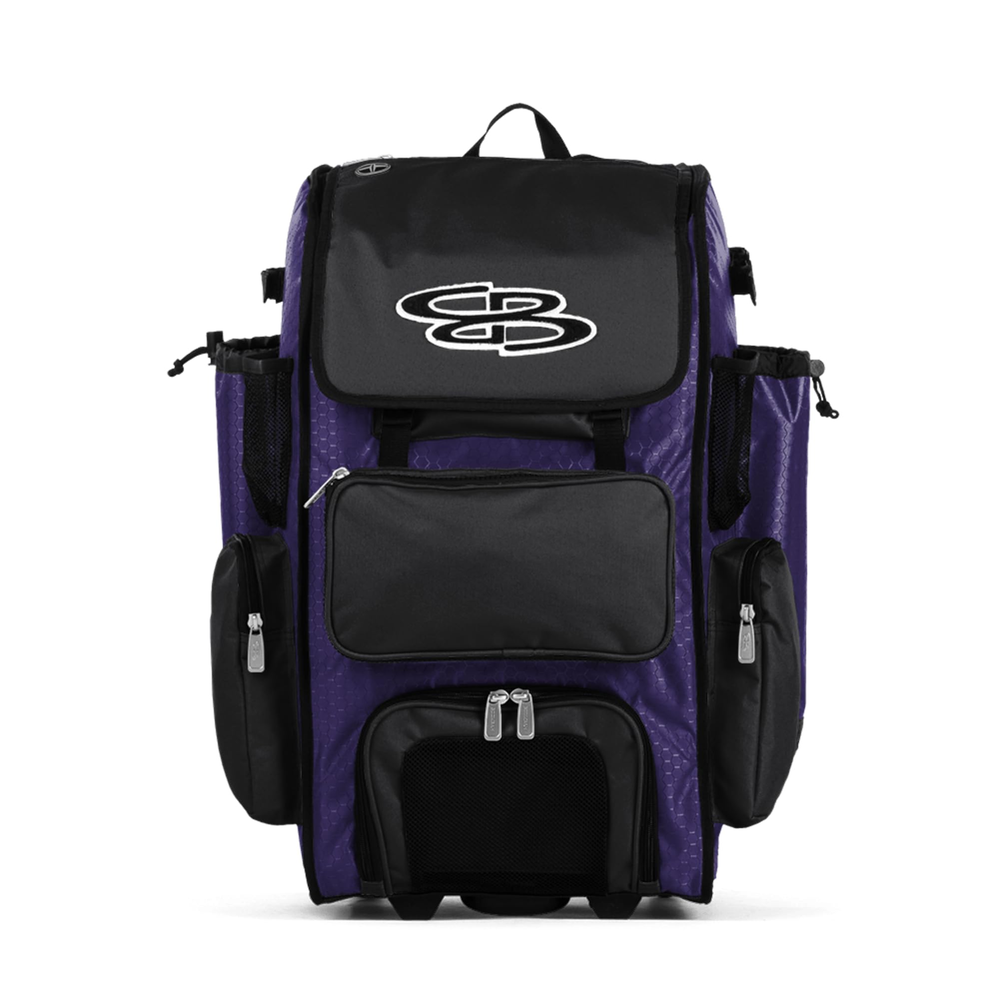 Boombah Superpack Hybrid Rolling Bat Bag - Wheeled & Backpack Baseball Equipment for Travel & Practice | Perfect for Baseball Players & Coaches