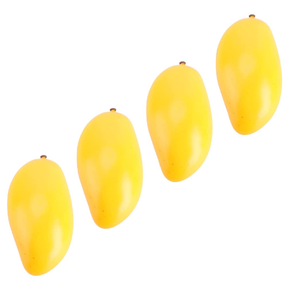 Artificial Mangoes - 4Pcs Realistic Fake Foam Fruit Decor for Kitchen, Party & Photography | Home Table Cabinet Decoration & Pretend Play Props | Perfect for Tropical Themed Parties, Food Styling & Kids Play Kitchen