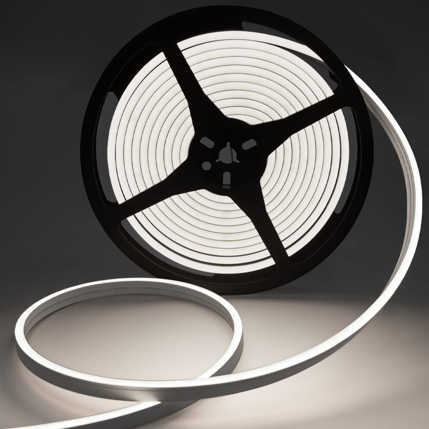 16.4ft White LED Strip Lights - Waterproof Flexible Neon Rope for Bedroom & Outdoor Decor - DIY Neon Signs