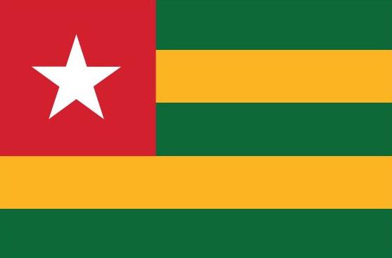Togo Flag 3x5 Feet - Durable Nylon with Vibrant Print - Perfect for Outdoor, Indoor, and Sports Events