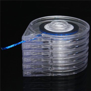 6-Piece Clear Striping Tape Set for Nail Art - DIY Sticker Tool Holder for Nail Design, Crafting & Scrapbooking | Perfect for Salon, Home Use & Gift Giving