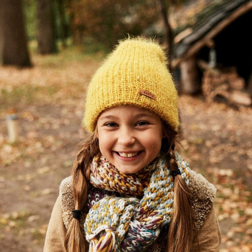 Barts Flash Beanie Yellow 53-55cm (4-8 Years) - Warm Winter Hat for Kids Outdoor Activities & Sports