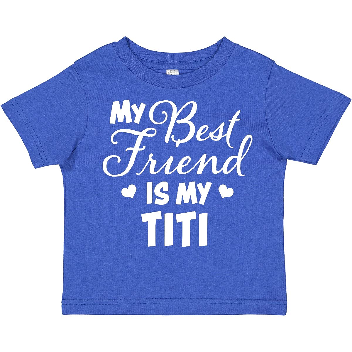 My Best Friend is My Titi with Hearts Toddler T-Shirt - Cute Matching Outfit for Siblings & Cousins