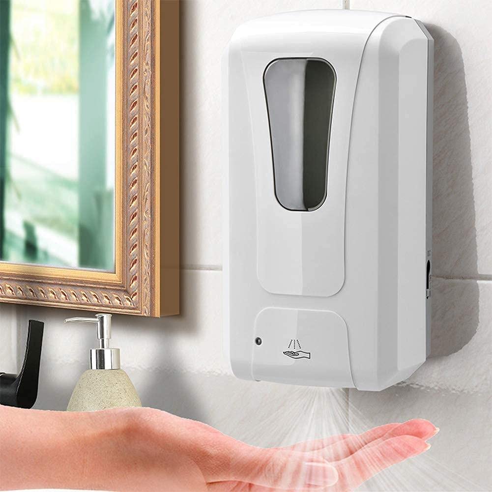 AngelHJQ Automatic Touch-Free Hand Sanitizer Dispenser - 1000ml Wall Mounted Motion Sensor Soap Dispenser for Kitchen, Bathroom, Hotel - Hygienic Hands-Free Solution for Home, Office, and Public Spaces