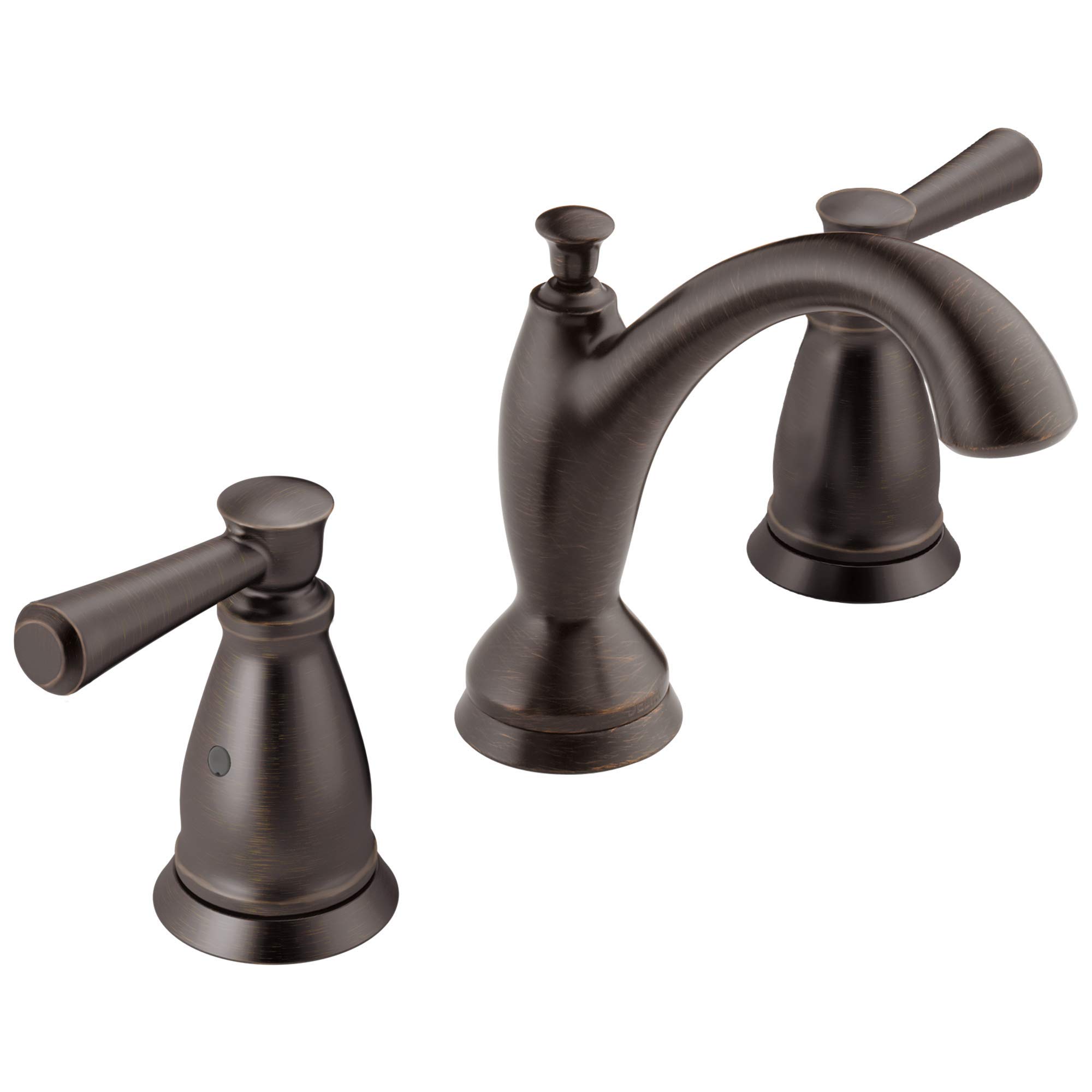 Delta Linden Widespread Bathroom Faucet 3-Hole - Venetian Bronze 3593-RBMPU-DST with Diamond Seal Technology & Metal Drain Assembly - Perfect for Modern Bathroom Vanities & Guest Bath Sinks