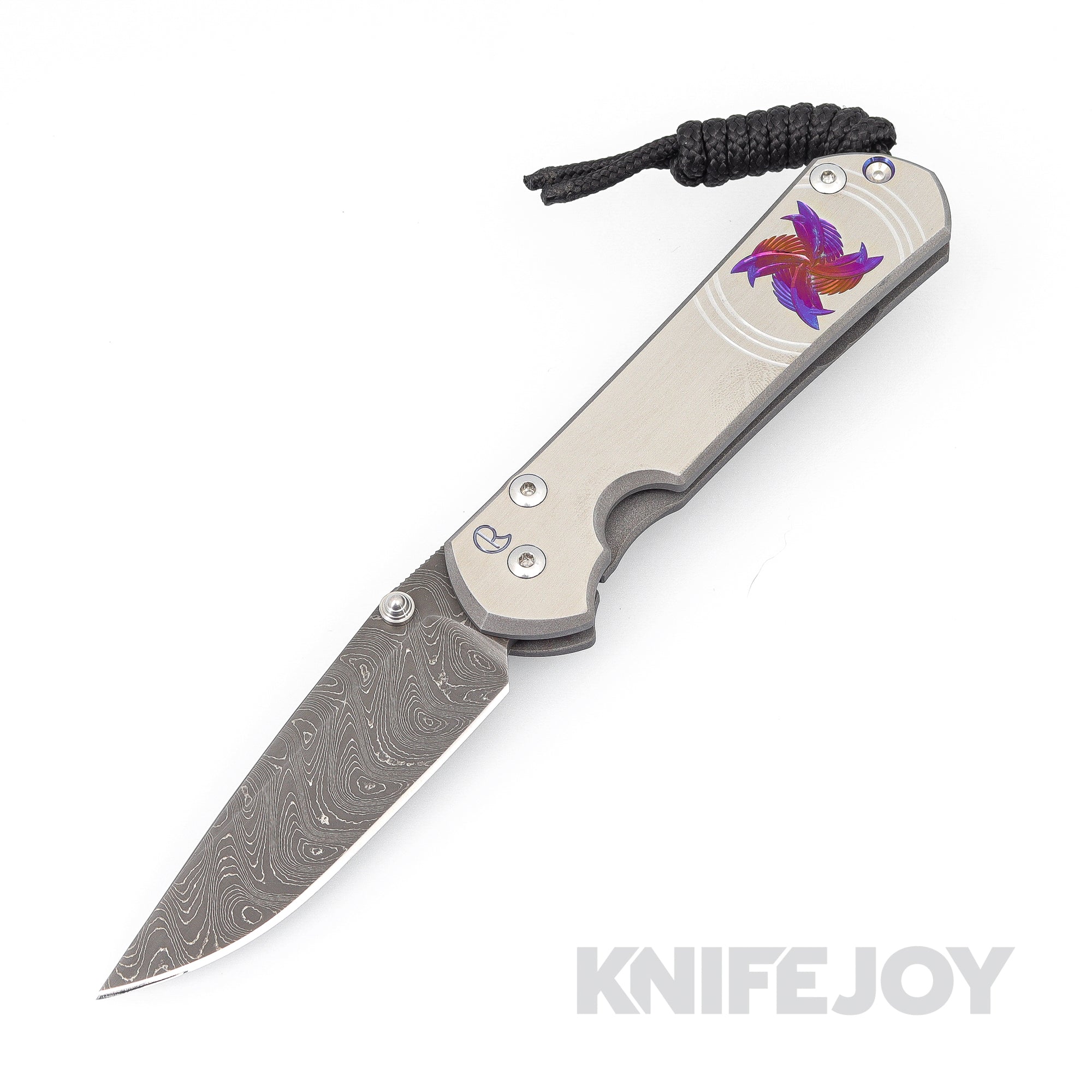 Chris Reeve Knives Small Sebenza 31 Drop Point Folding Knife - Boomerang Damascus Steel Blade & Unique Handle Design - Perfect for EDC, Camping, Hunting and Outdoor Adventures