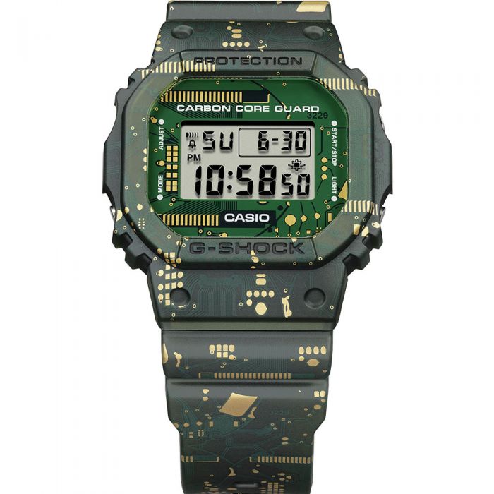 G-Shock DW5600CC-1 Digital Watch with Circuit Board Camo Design - Durable Shock-Resistant Sports Watch for Men, Outdoor Activities & Military Use