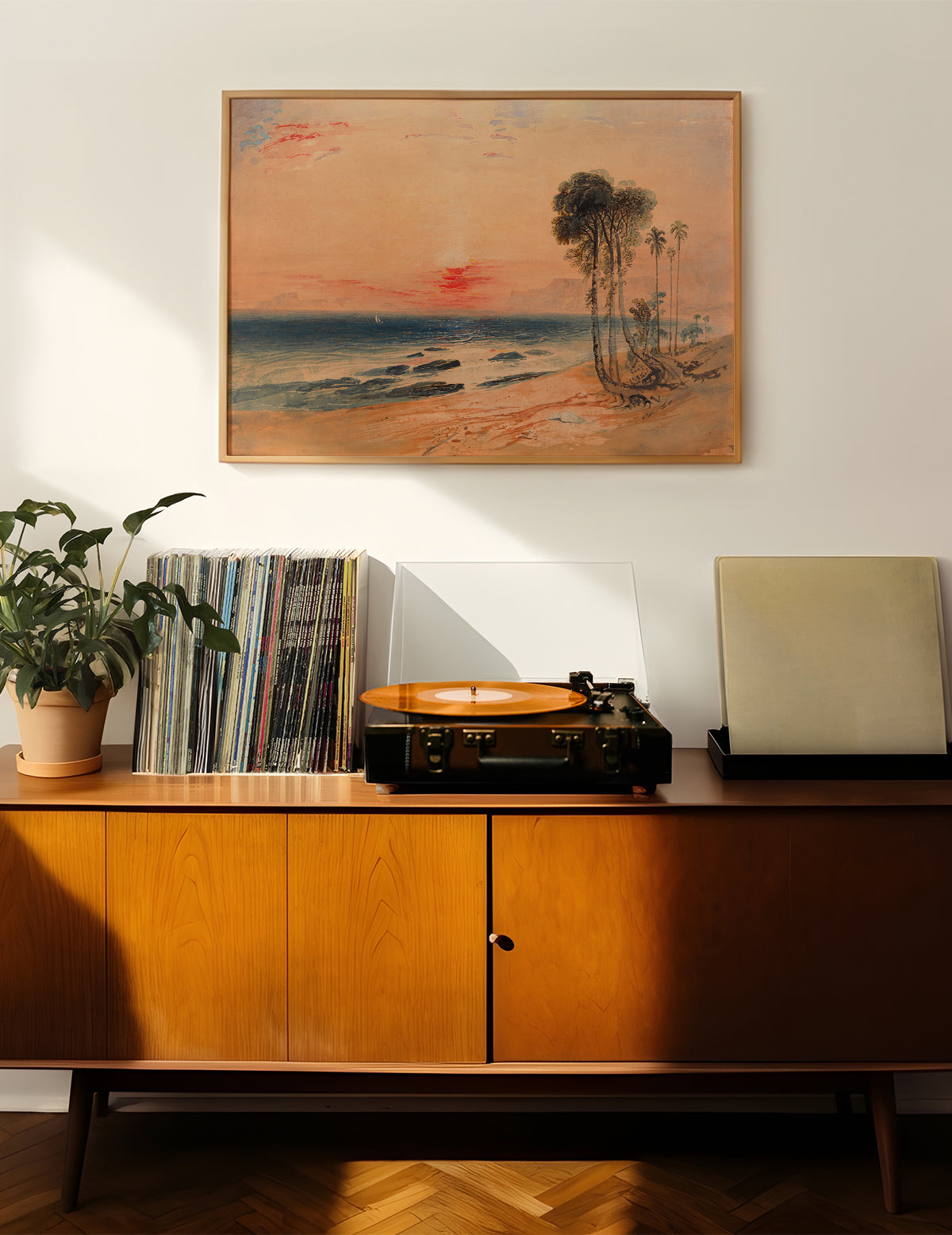 John Martin Tropical Coast Sunset Print - Stunning Beach Wall Art for Living Room, Bedroom & Office Decor