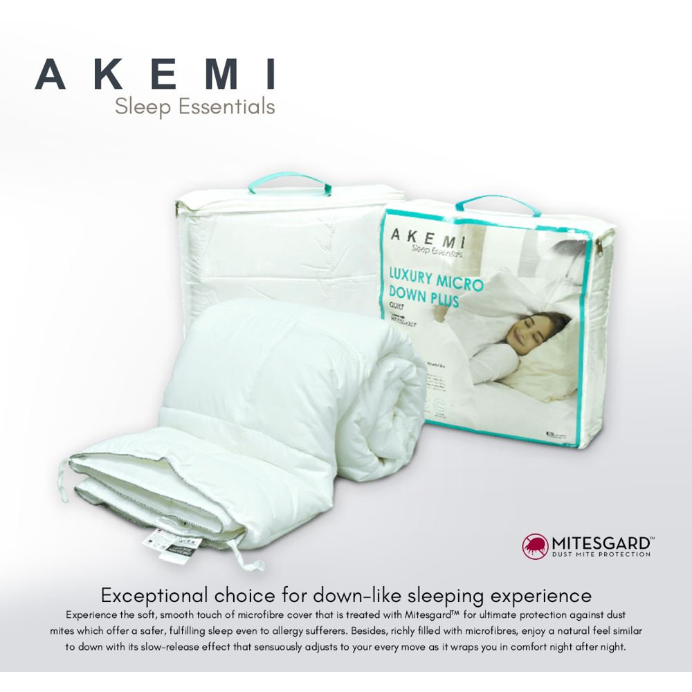 Premium Akemi Sleep Essential Luxury Micro Down Plus Quilt - Queen Size Ultra Soft Comforter for All-Season Use | Perfect for Bedroom, Guest Room & Hotel Decor