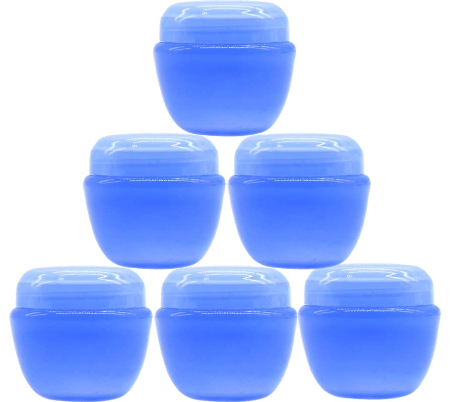 HINNASWA Travel Containers Set - Leak-Proof Cosmetic Bottles for Makeup, Lotion & Toiletries | TSA Approved Travel Accessories | Perfect for Air Travel, Gym & Daily Use (Blue)