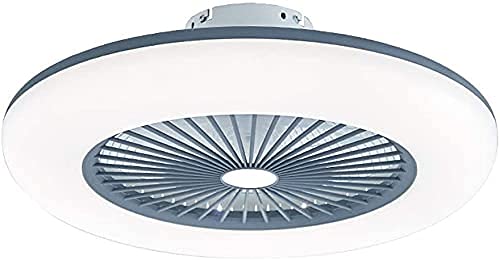 Industrial Ceiling Fan with LED Lights - Remote Control, Dimming, Hidden Blade, Silent Operation - Perfect for Warehouses, Garages & Large Spaces (Color: Black)