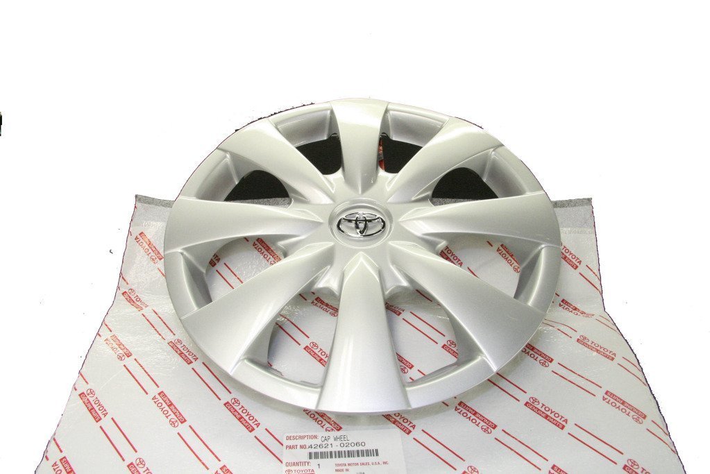 Genuine Toyota 42621-02060 Wheel Cover - Replacement Hubcap for Toyota Models - Durable Car Accessory for Protection & Style (Perfect for Sedans, SUVs, and Trucks)