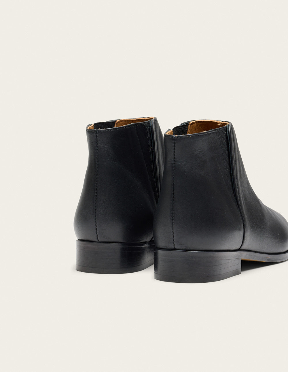 Black Leather Bottines Jeanne B - Stylish & Comfortable Women's Ankle Boots for Casual Outings, Work & Fall Fashion