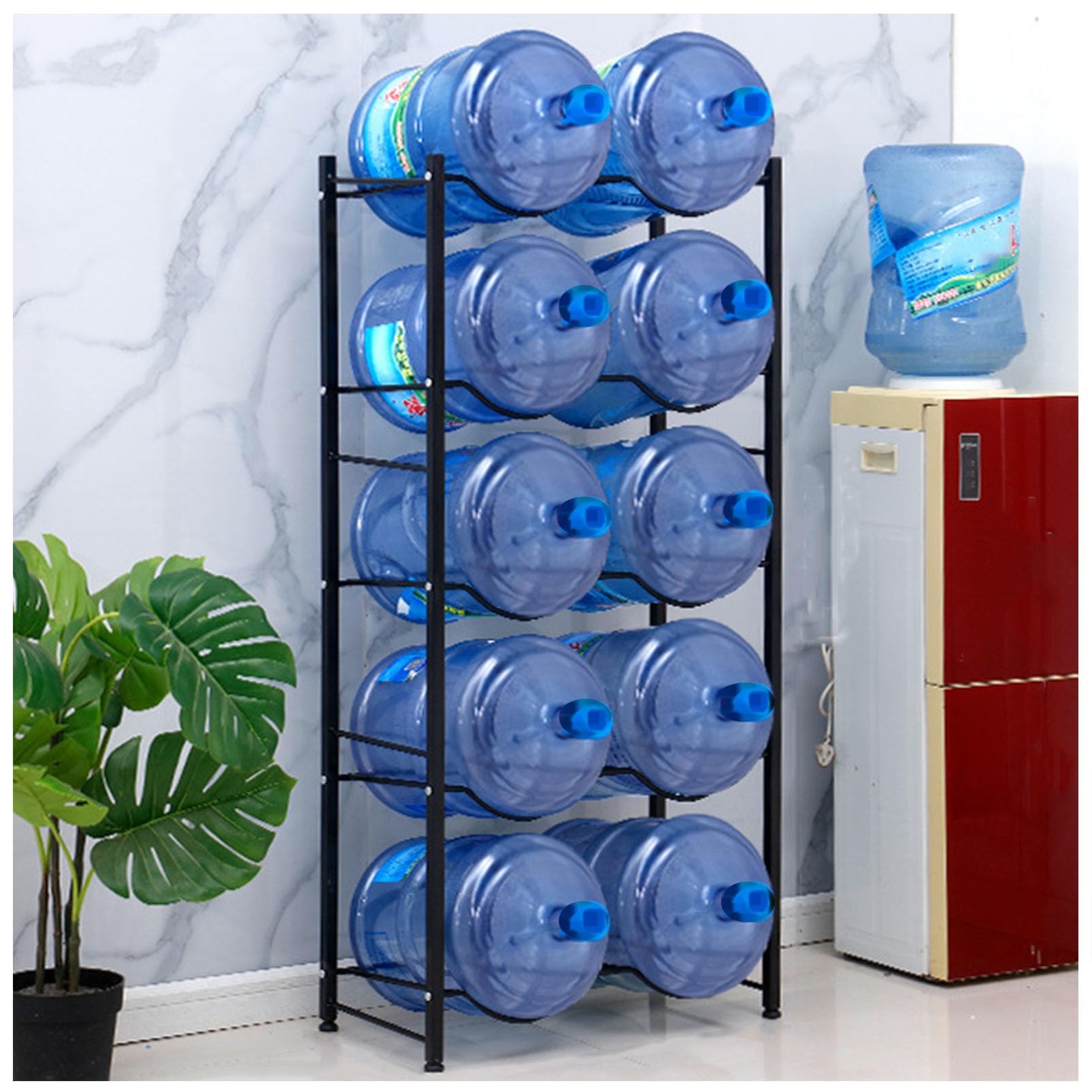 5 Gallon Water Bottle Holder for Water Cooler - Stackable Water Jug Carrier for 5 Gallon Bottles - Perfect for Office, Home, Gym & Outdoor Use