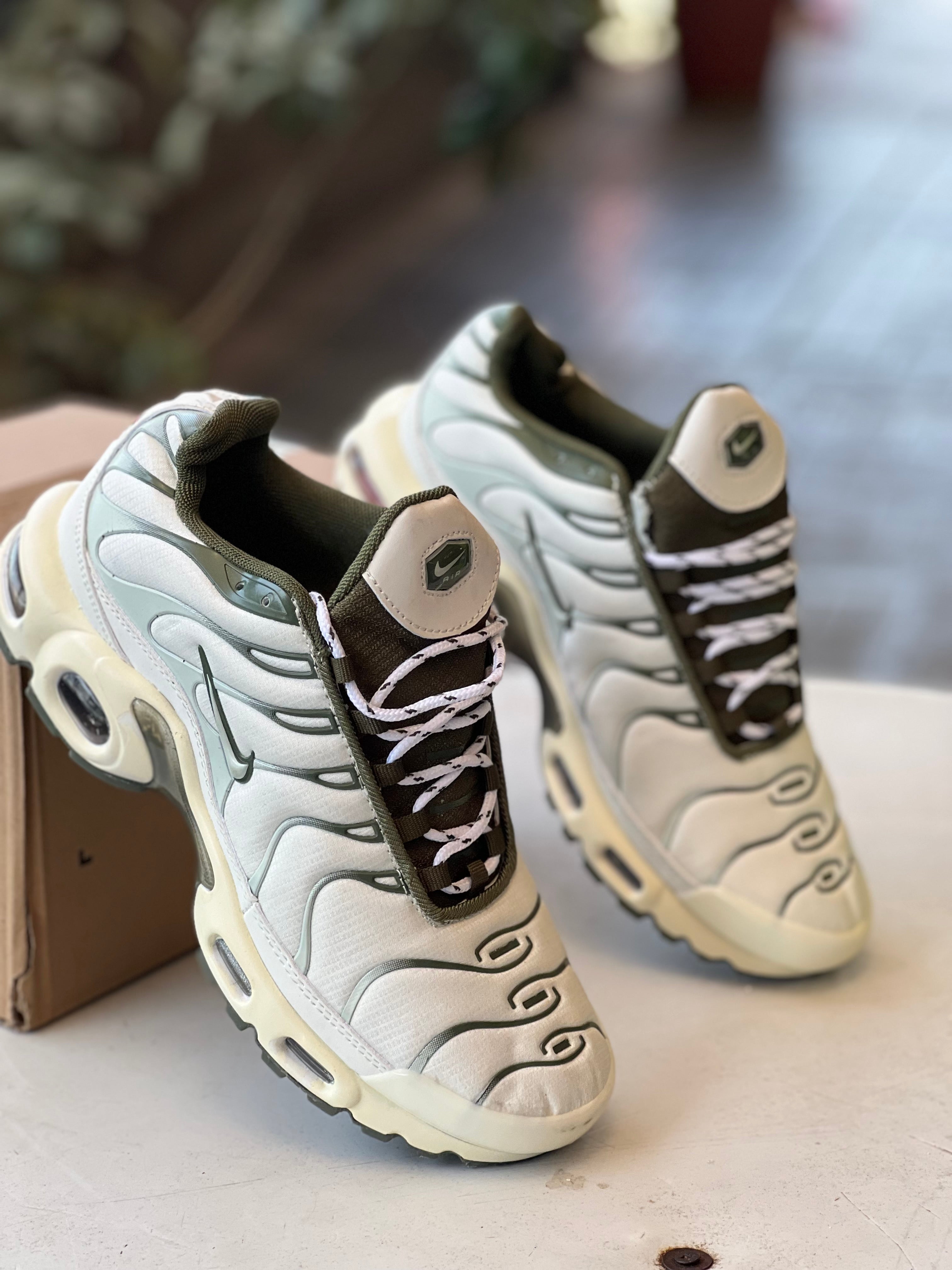 Nike Air Max TN Plus Light Bone Olive - Running Shoes for Men & Women - Comfortable Athletic Sneakers for Jogging, Gym Workouts & Casual Wear