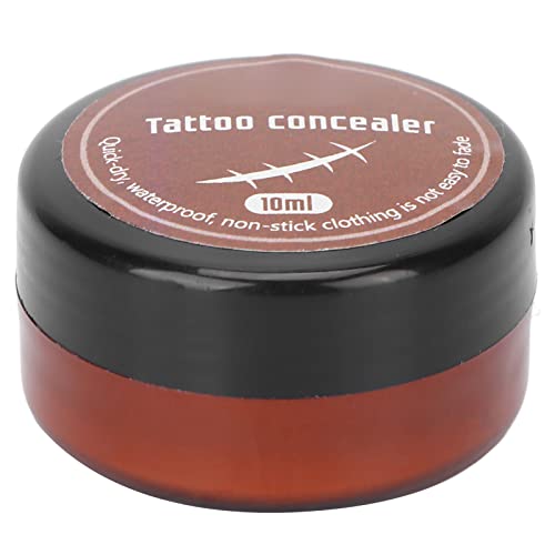 Waterproof Tattoo Concealer Cream 10ml - Covers Acne Marks, Freckles & Scars for Men & Women | Long-Lasting Skin Cover for Everyday Use, Special Events & Professional Makeup