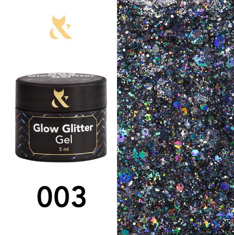 F.O.X Glow Glitter Gel 003 - Shimmering Body & Face Glitter Gel for Parties, Festivals, and Cosplay - Vegan & Cruelty-Free Makeup