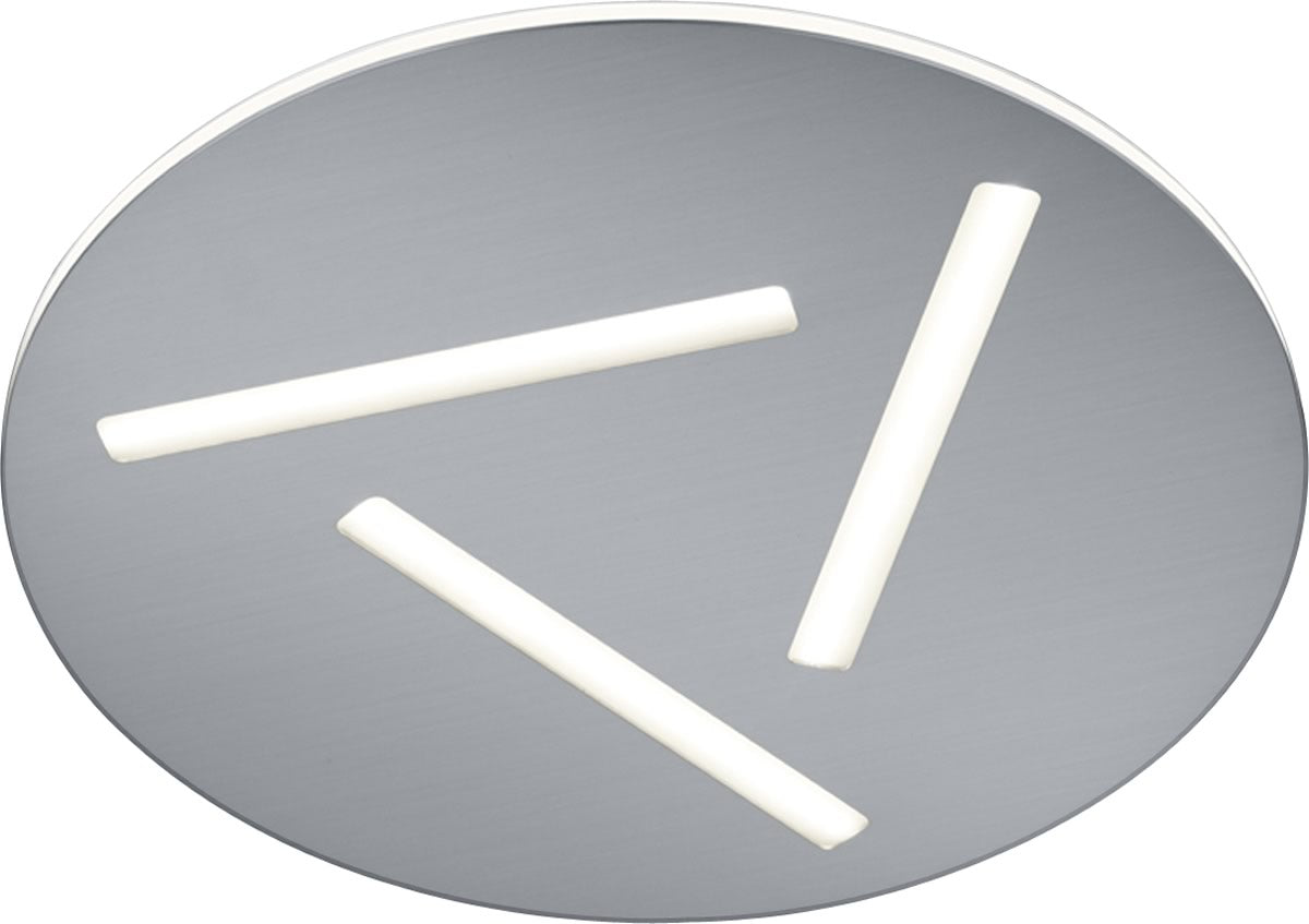 12W Modena LED Ceiling Light Fixture - Modern Nickel Matte Finish - Energy Efficient Lighting for Bedroom, Living Room, Kitchen & Office