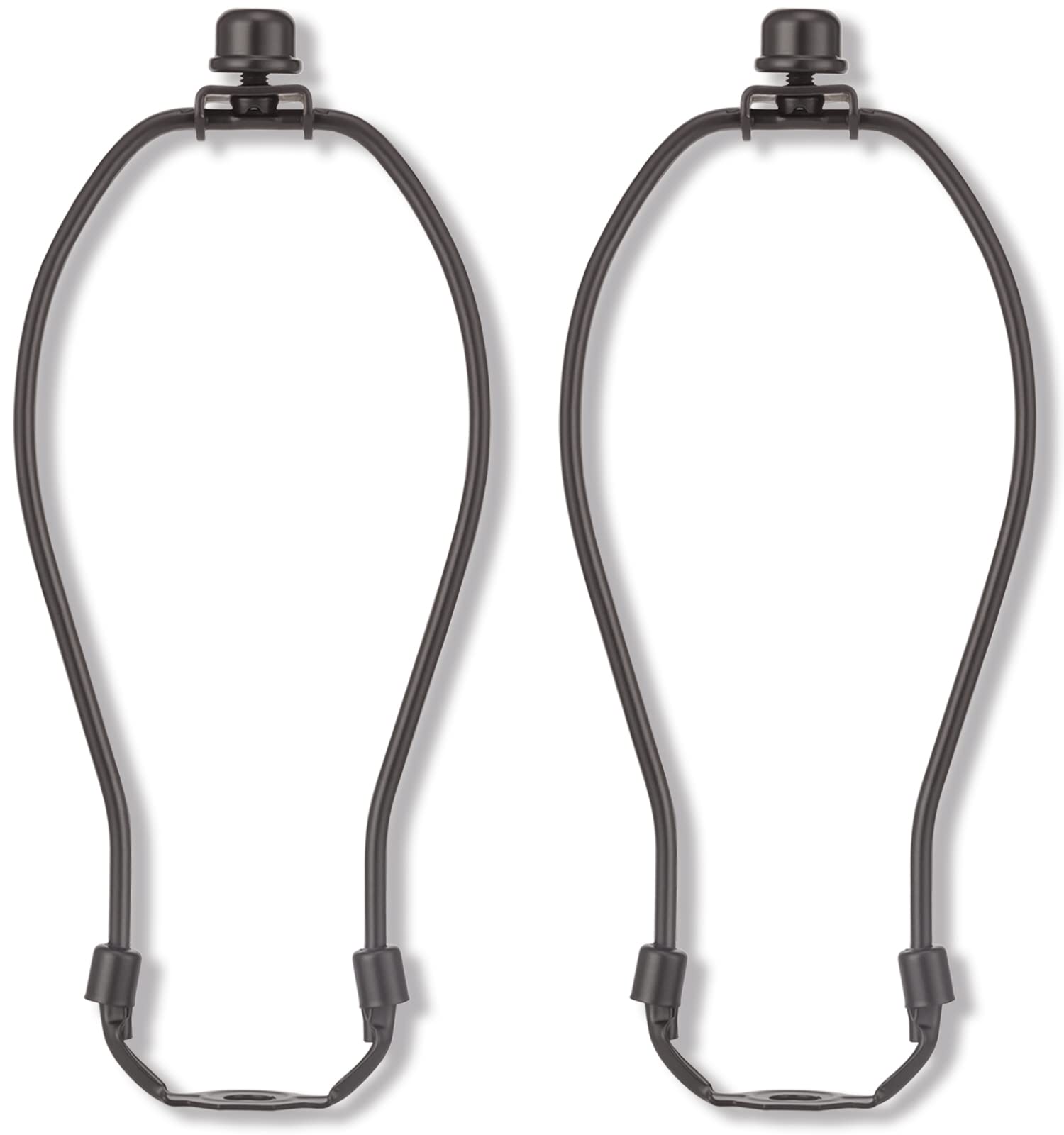 8 Inch Bronze Lamp Shade Harp Holder - 2 Pack Heavy Duty Detachable Lamp Shade Bracket with 3/8