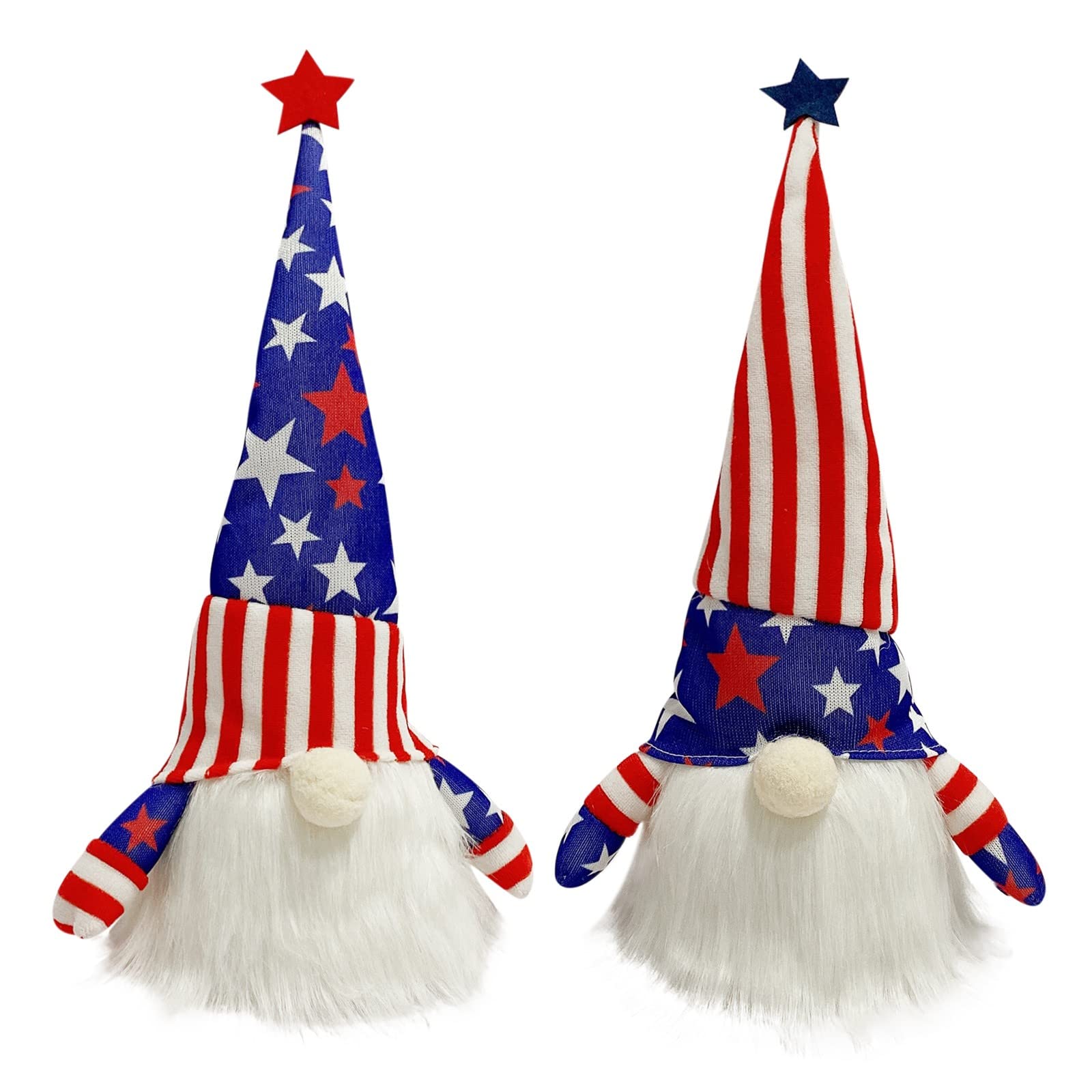 Farmhouse Style Independence Day Decor - Handmade Faceless Ragdoll Craft Doll for Desktop, Shelf & Room Decoration | Perfect for Patriotic Home Decor, Seasonal Display & Gift Giving