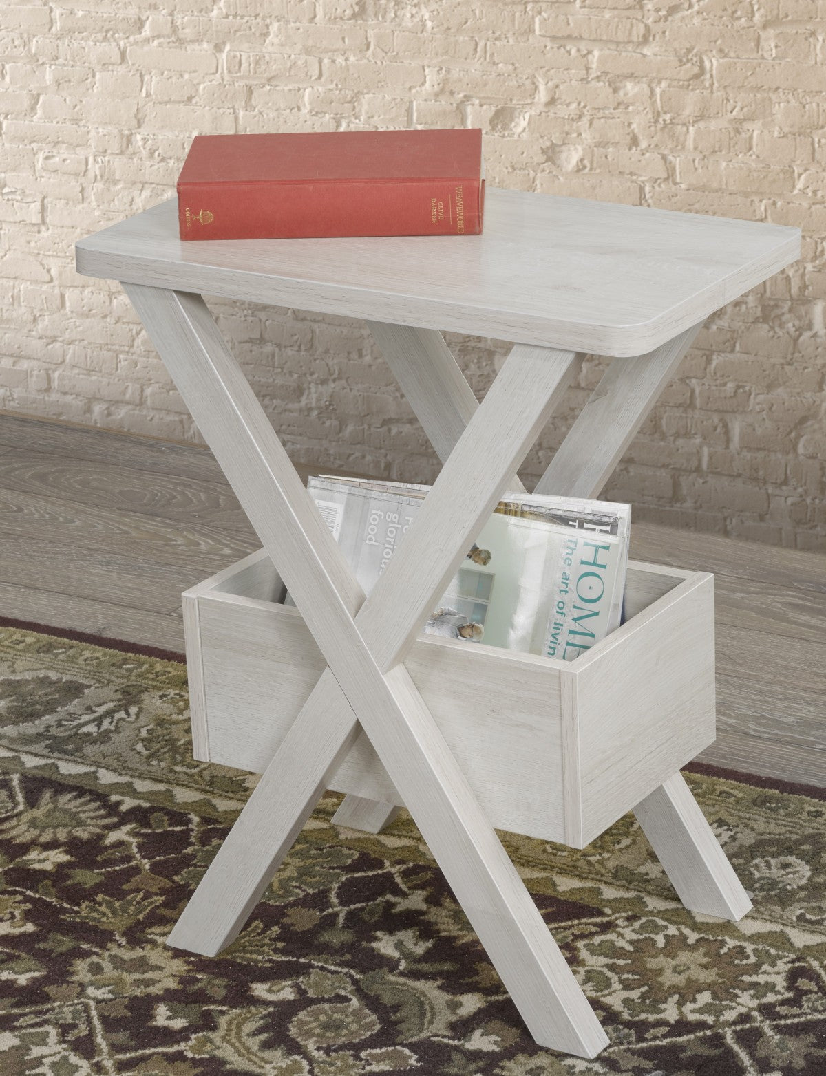 White Chairside Table - Compact Side Table for Living Room, Bedroom & Office - Perfect for Coffee, Books & Decor