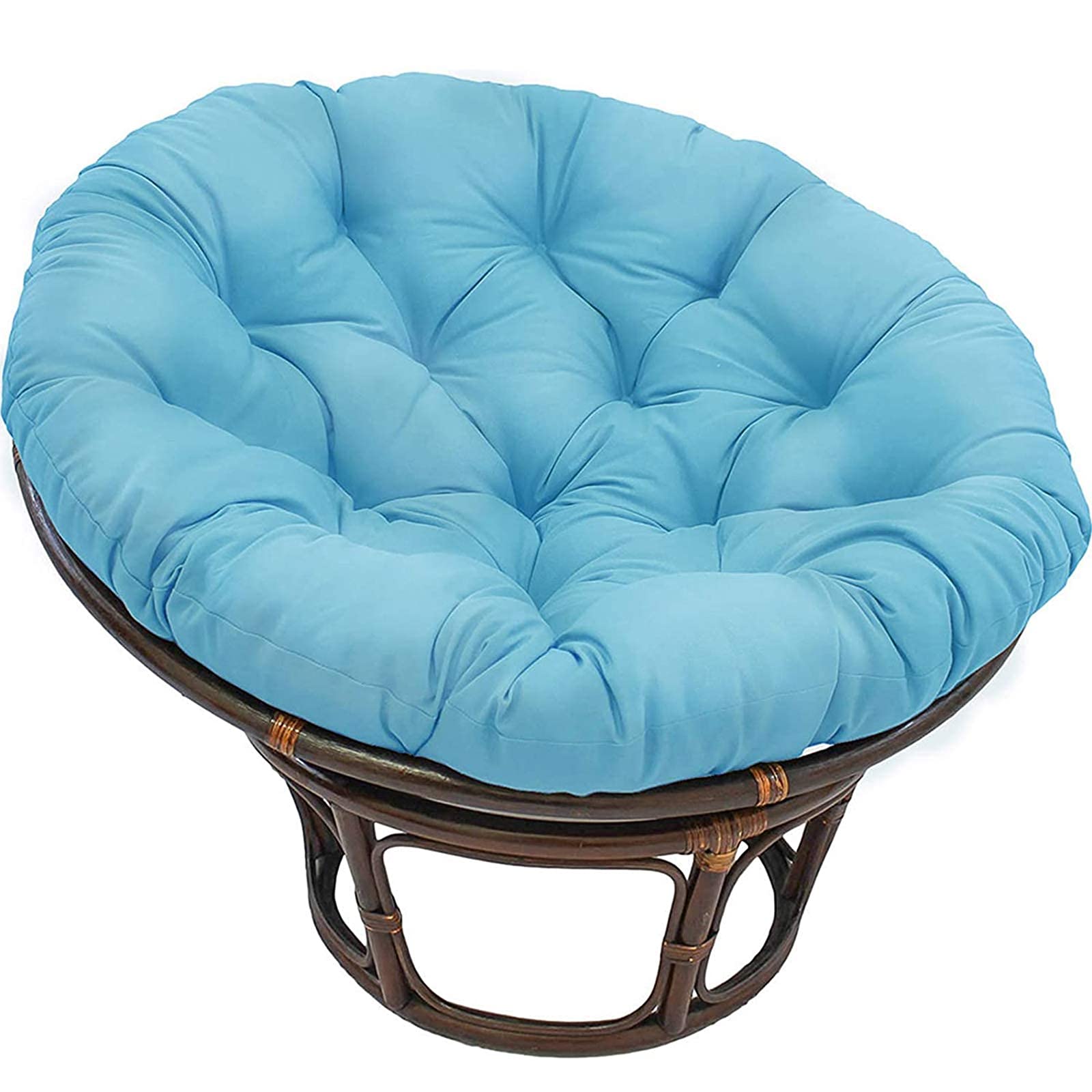 QiuiuQ Papasan Cushion Cover 48x48in - Thickened Outdoor/Indoor Chair Pad for Papasan, Patio, Hammock & Rocking Chairs - Waterproof & Durable Seat Cushion for Living Room, Garden, or Balcony Relaxation