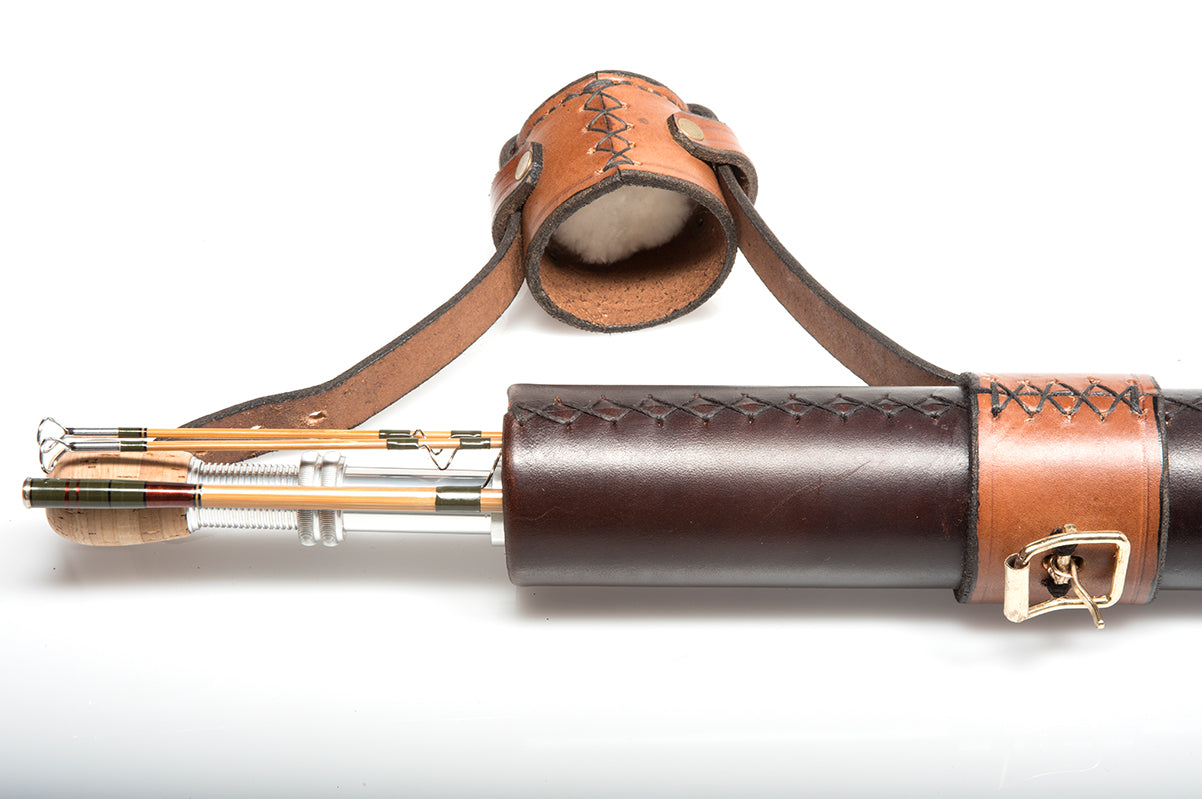 T&T Leather Fly Rod Tube - Durable Protective Case for Fishing Rods - Perfect for Travel, Storage & Outdoor Adventures
