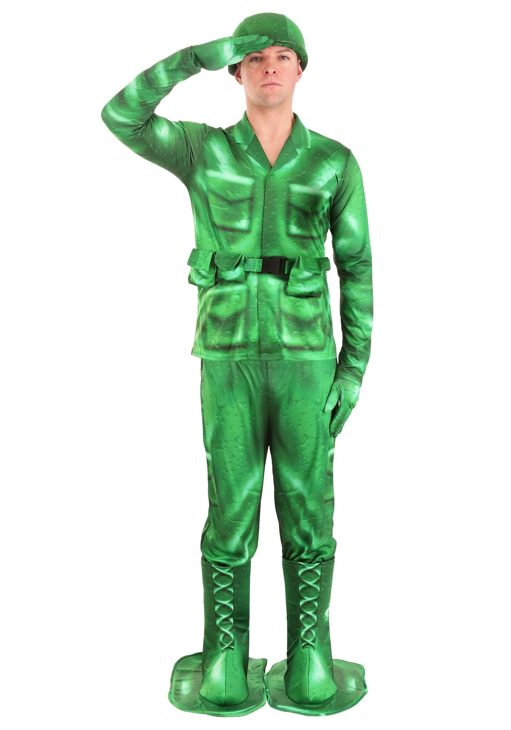 Plastic Army Man Costume for Adults - Military Soldier Halloween Cosplay Outfit | Perfect for Halloween Parties, Costume Events & Themed Dress-Up