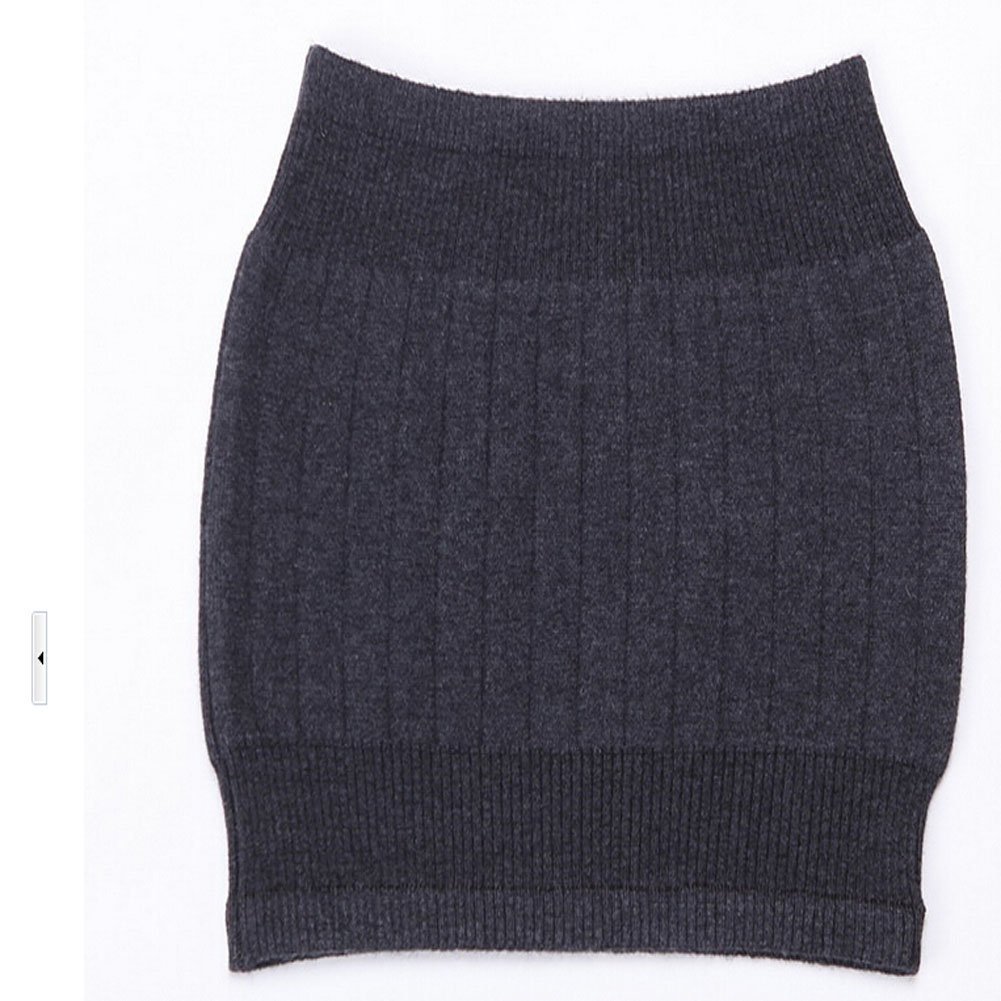Premium Elastic Cashmere Kidney Warmer for Women & Men - Winter Waist & Back Support Belt - Deep Grey - Ideal for Cold Weather, Office & Outdoor Activities