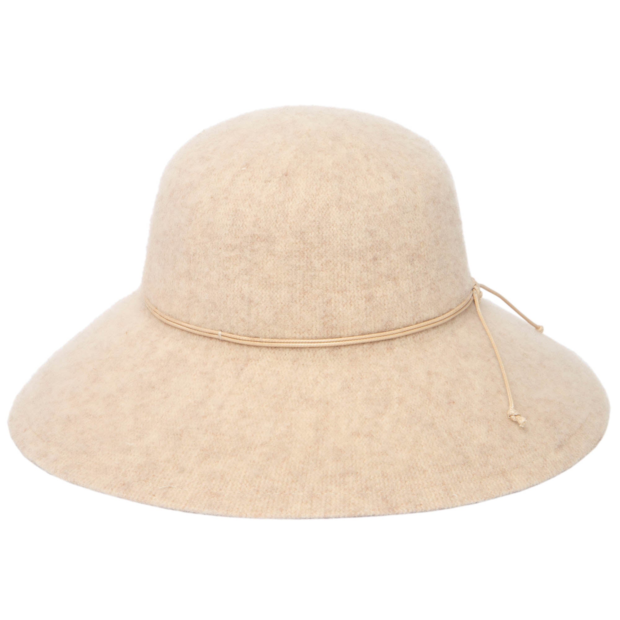 Park Lane Wool Blend Floppy Hat with Leather Cording Trim - Stylish Winter Hat for Women, Fashionable Wide Brim Sun Hat for Outdoor Activities, Beach, Travel & Casual Wear