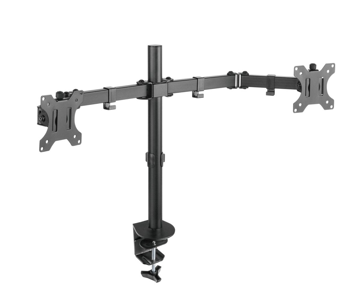 Brateck Dual Monitor Arm - Adjustable Steel Stand for 2 Screens, Ergonomic Desk Mount with Double Joint Articulation - Perfect for Home Office, Gaming & Workspace Setup