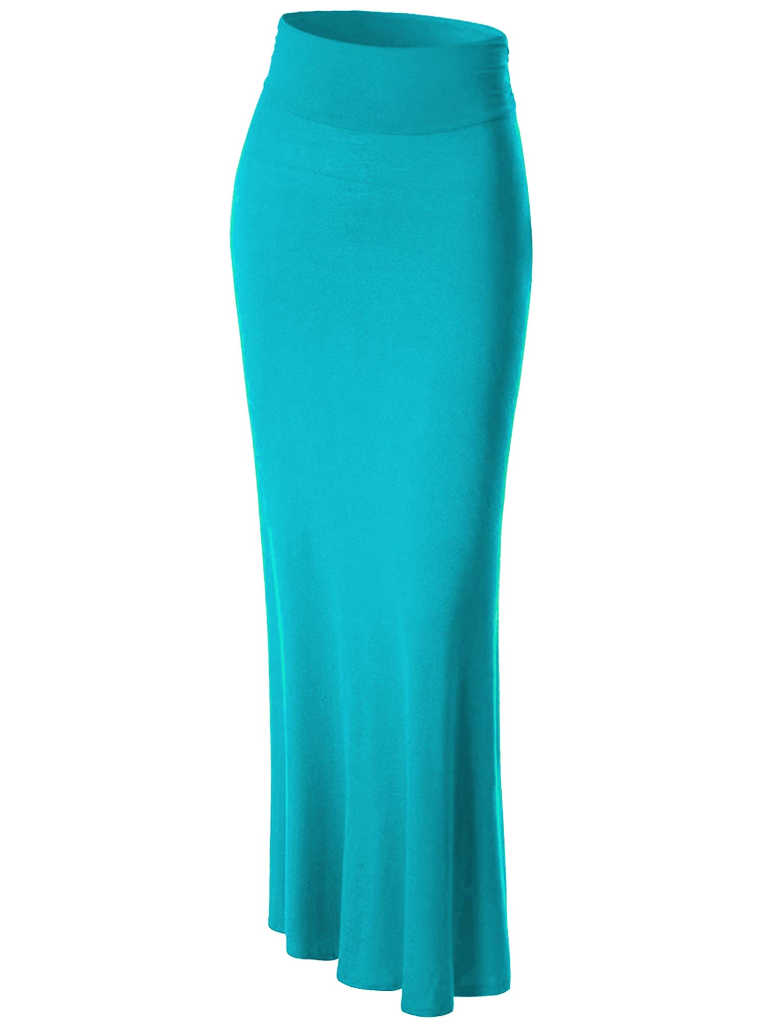 Johnny's Women's Solid Basic Lightweight Maxi Skirt - Floor Length Flare Lounge Skirt (Sizes S-3XL) | Perfect for Casual Wear, Beach Cover-Ups & Boho Fashion Outfits
