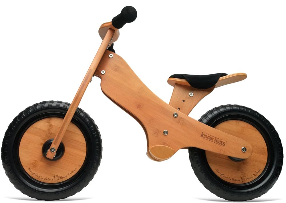 Kinderfeets Wooden Balance Bike for Kids & Toddlers - Adjustable Eco-Friendly Sustainable Riding Toy | Perfect for Indoor & Outdoor Play, Learning Balance & Motor Skills
