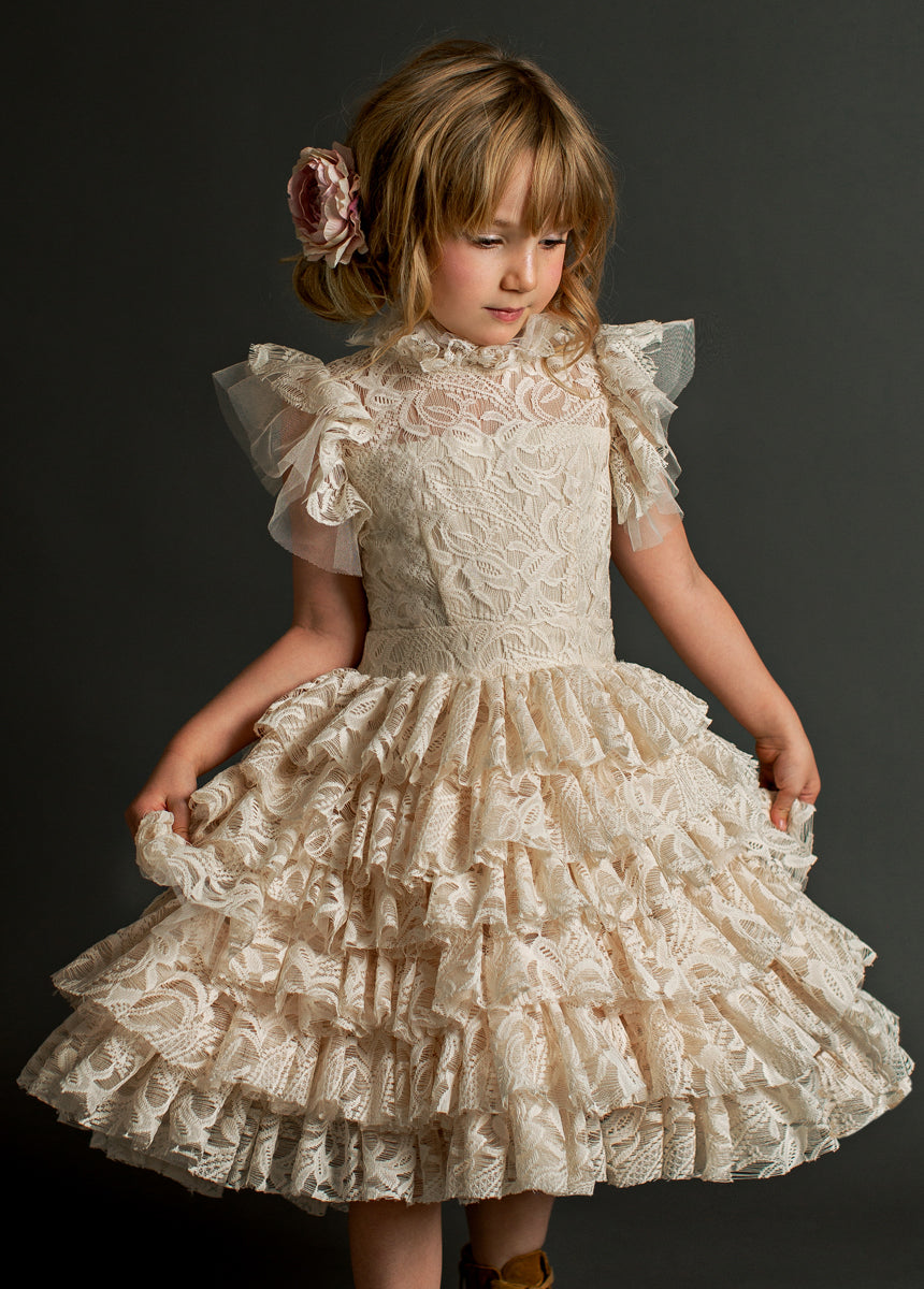Vintage Ivory Anouk Petticoat Dress for Women - Elegant Lace Bridal Undergarment, Tea Party & Vintage Style Outfits