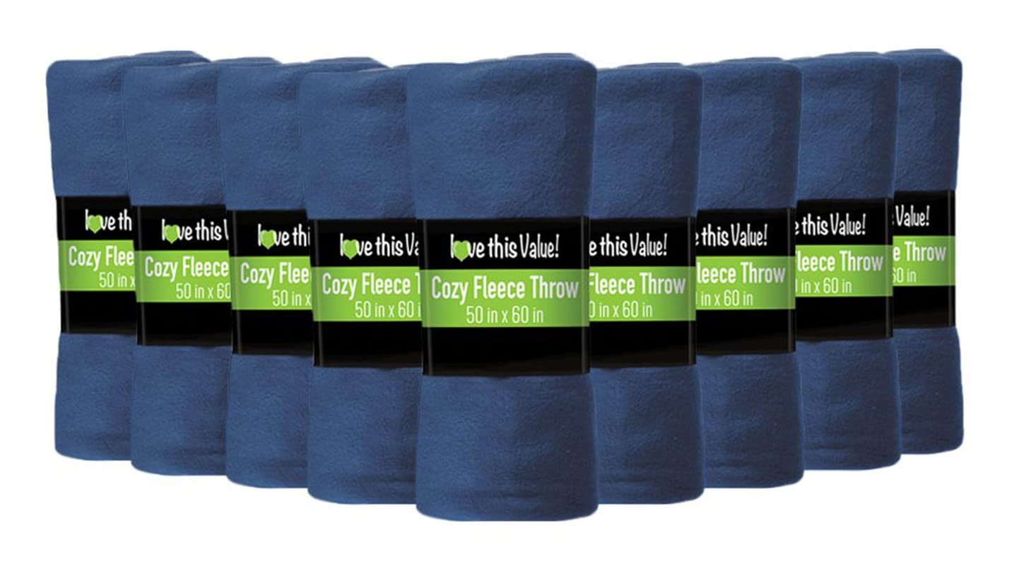 Imperial Home 12 Pack Ultra Soft Fleece Blankets - 60