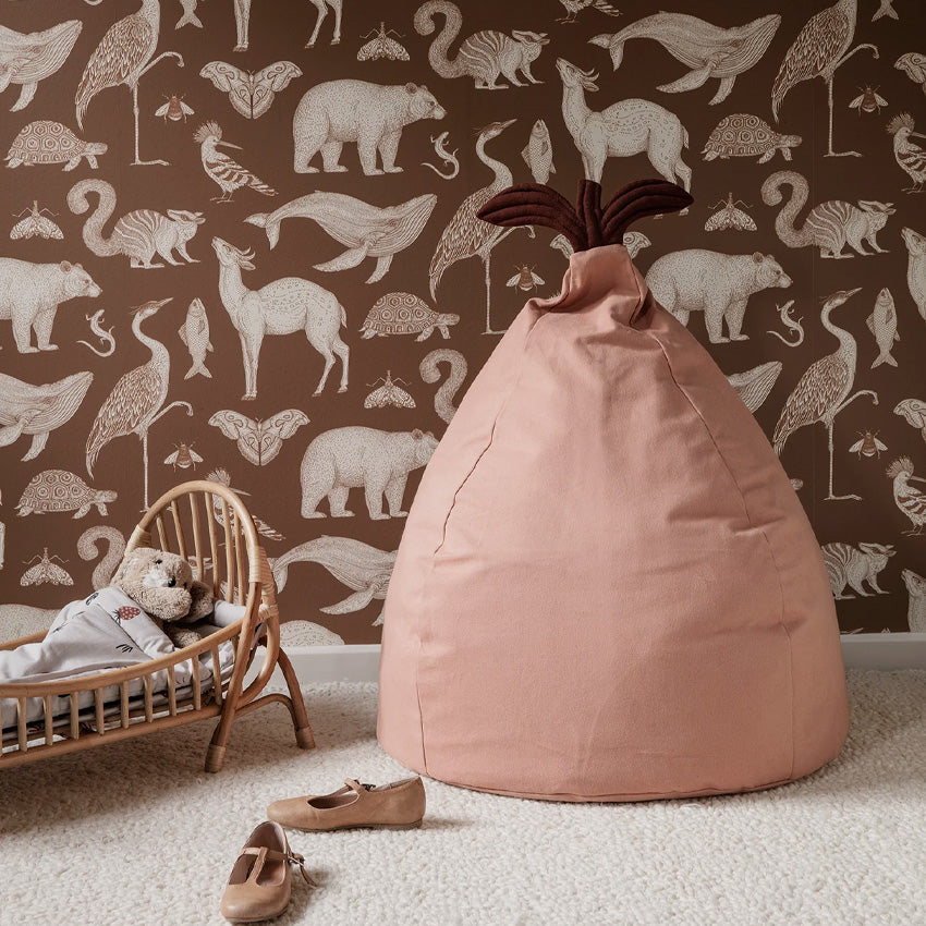 Ferm Living Pear Bean Bag - Stylish & Comfortable Lounge Chair for Kids & Adults - Perfect for Living Room, Bedroom, Playroom & Dorm Decor