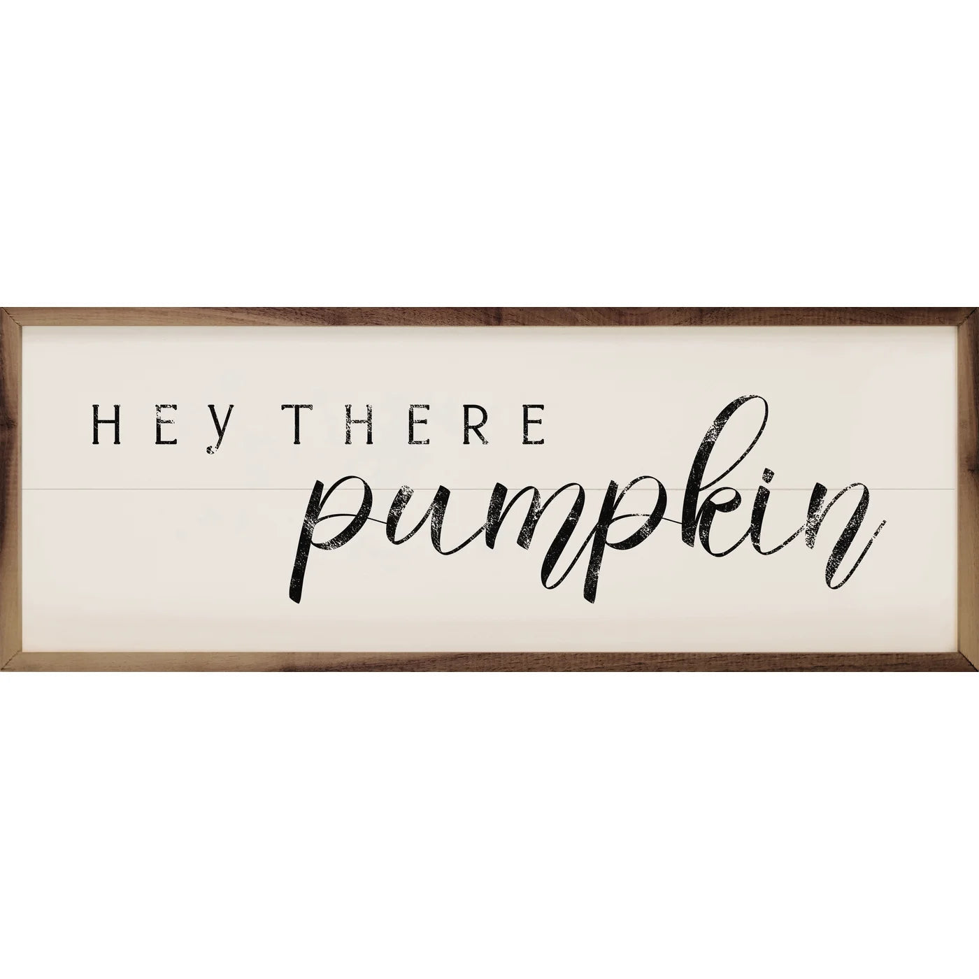 Hey There Pumpkin Wood Framed Print - Fall Decor Wall Art for Home, Office & Thanksgiving - Perfect for Autumn, Halloween & Farmhouse Decor