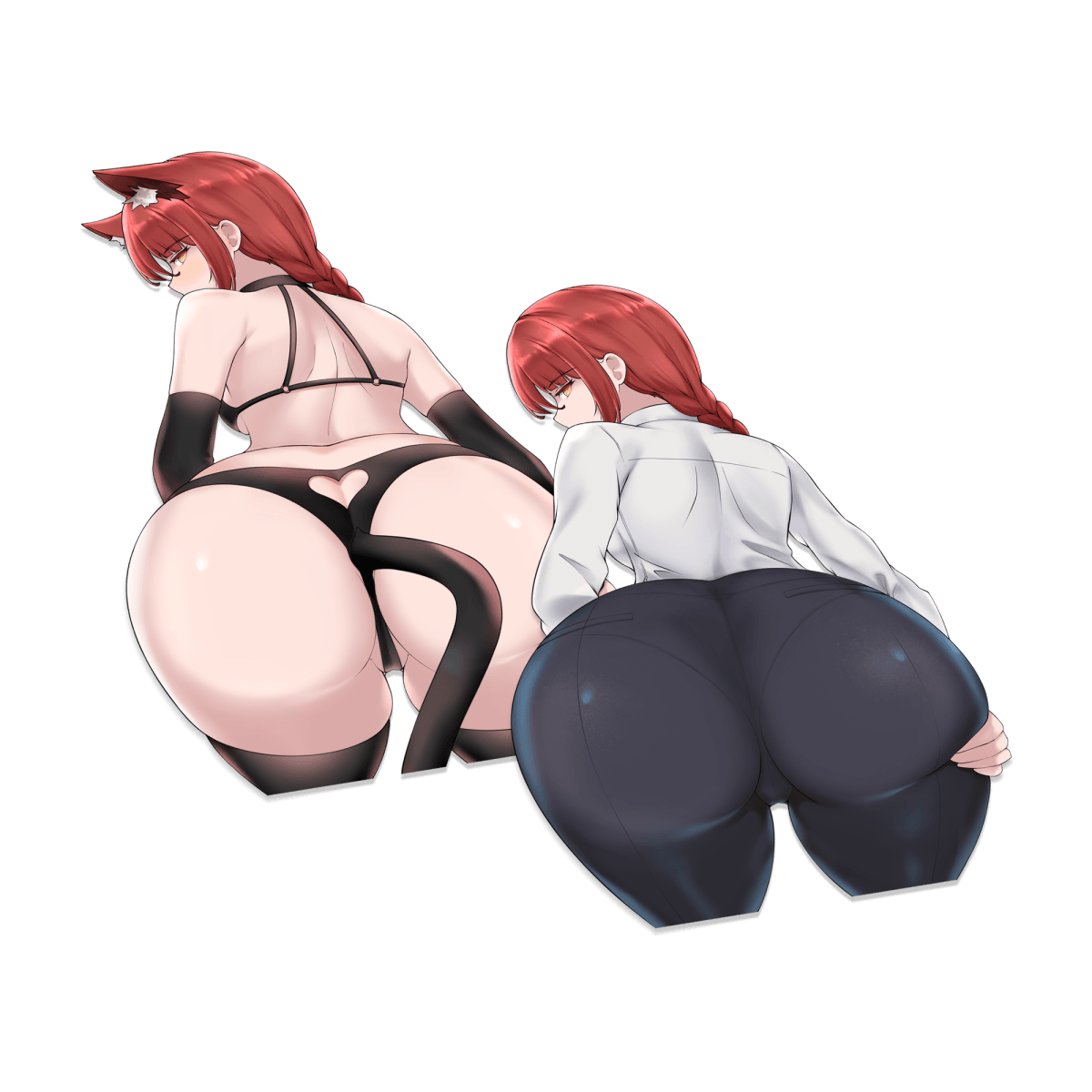 Secret Sit On Me Makima / Nyakima Anime Sticker - Perfect for Laptops, Water Bottles, Notebooks & Fan Collections